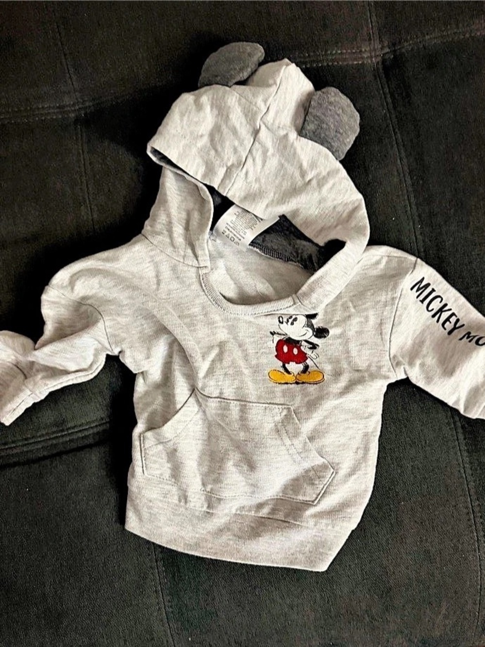 Disney Baby 6/9M Gray Hoodie